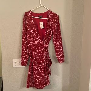 BR Red Wrap Dress